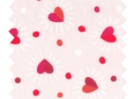 1 m fabric coupon ex2306 red hearts