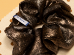 Scrunchie bronze lurex