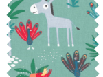 Cotton fabric ex2439 donkeys and peacocks