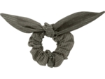 Bunny ear Scrunchie khaki lurex gauze