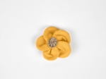 Mini Flower petal hair slide ochre