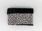 Children fur scarf snood leopard
