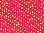 Cotton fabric sapin bonhomme rouge