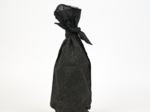 Fuboshiki - Fabric gift pouch for bottles glitter black