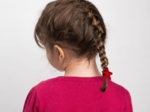 Pony-tail elastic hair star red