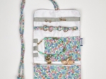 Jewelry pouch pastel fleuri