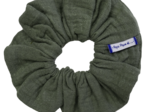 Scrunchie gaze pailletée kaki
