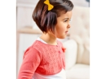 Ribbon bow hair slide yellow ochre