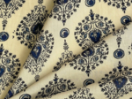 Cotton fabric ex2514 indian cream graphic drops