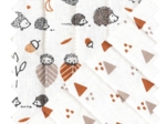 Quilted fabric ex2466 quilted autumn hedgehogs/triangles