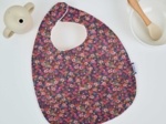 Coated fabric bib hippie fleurie