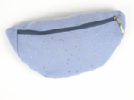 Small banana bag gaze pois or bleu baltique