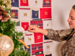 Surprise advent calendar tartan rouge