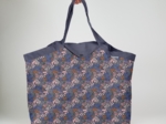 Tote bag with a zip monet lilas