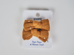 Small Elastics bows gaze pois or caramel