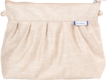Pleated clutch bag  glitter linen