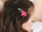Star flower hairclip ladybird gingham