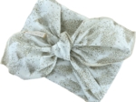Furoshiki medium 48x48 sapin blanc pailleté