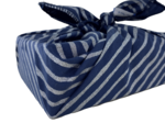 Furoshiki medium 48x48 striped silver dark blue