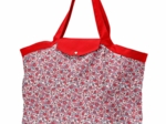 Tote bag with a zip rouge corolle
