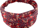 Headscarf headband- Baby size vermilion foliage