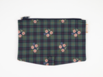 Flap of shoulder bag tartan fleuri