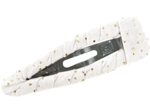 Fabric hair clip white sequined