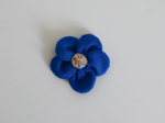 Mini Flower petal hair slide navy blue