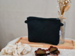Tiny coton clutch bag black corduroy