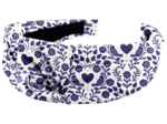 Large Crossed Headband scandinavia bleu