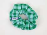 Small scrunchie green mint gingham