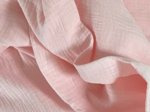 Cotton fabric pale pink gauze