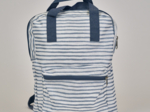 Gaby small backpack striped blue gray glitter