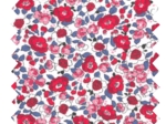1 m fabric coupon rouge corolle