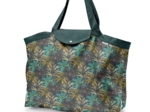 Tote bag with a zip palmia emeraude