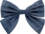 Bow tie hair slide light denim