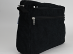 Large shoulder bag base black large corduroy