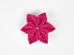 Star flower hairslide fuchsia pailleté