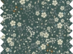 Coated fabric fleuri kaki