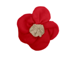 Mini Flower petal hair slide red