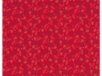 Cotton fabric ex2557 christmas mini holly foliage red gold