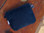 Tiny coton clutch bag large navy orduroy 