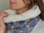 Adult Fur scarf snood monet lilas