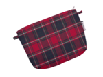 Tiny coton clutch bag tartan rouge