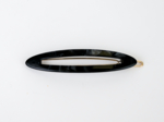 Side Oval Hair Clip pearl black