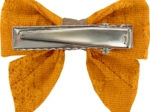 Mini bow tie clip ochre