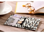 Compact wallet leopard