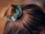 Small scrunchie eucalyptus corduroy