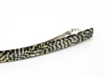 Long Slim Hair Clip black gold checkerboard