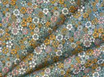 Coated fabric ex2503 floral retro blue pink